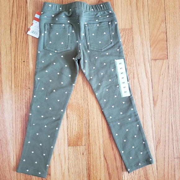 Cat & Jack Girl Spring Olive Leggings 4T NWT - Picture 2 of 6